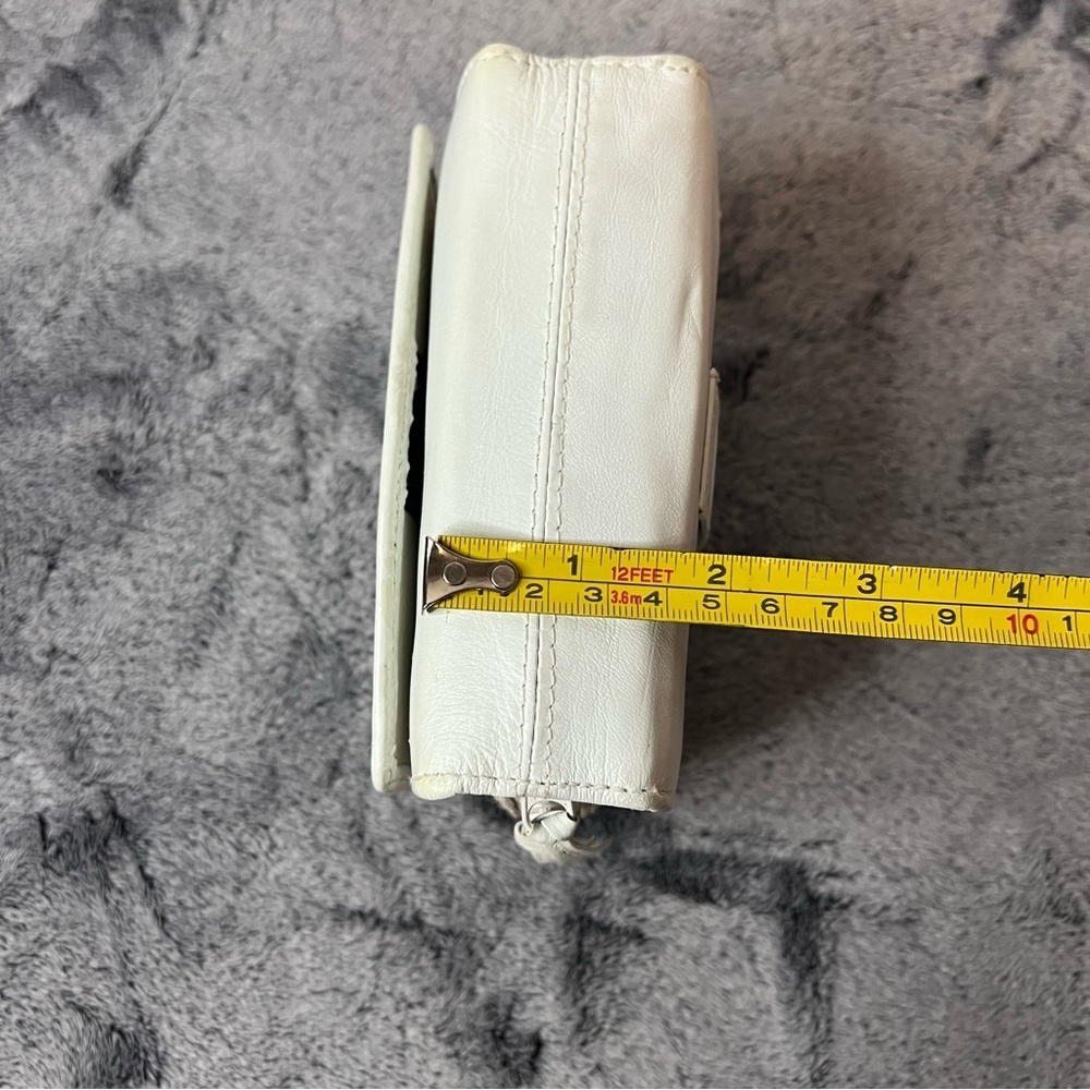 Koltov Mini Wallet White Cowhide Crossbody Purse - Picture 6 of 8